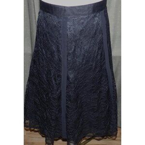 Apostrophe black lace skirt size 24W lined below knee plus size womens